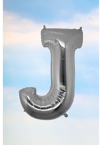 J Harfi Gümüş Folyo Balon 100 cm 40 Inç 1 Metre Silver