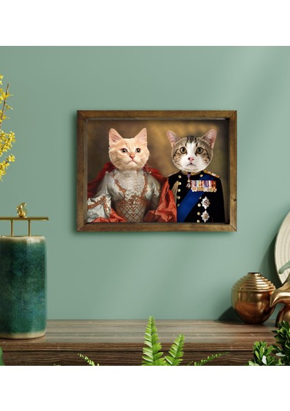 Evcil Dostlara Özel Portre Doğal Masif Ahşap Çerçeveli Tablo 45X65CM-18 fiyatları