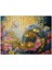 Altın Saçlı Deniz Kızı Çiçekler ve Küçük Japon Balığı 120 Parça Puzzle Yapboz Mdf (Ahşap) 1