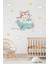 Uçakta Uçan Ayıcık Soft Renklerde Çocuk Odası Sticker 1