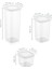 Etiketli Foly Kare Erzak Saklama Kabı 12'li Set 4x(0,55 Litre, 1,2 Litre, 1,75 Litre) Beyaz 2