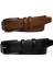 Deri 2'li Set 35 cm Kumaş Pantolon Kemeri; Siyah Kahverengi 2