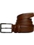 Kaliteli Deri Kahverengi Klasik Kumaş Pantolon Kemeri 3.5 cm 1