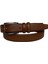 Kaliteli Deri Kahverengi Klasik Kumaş Pantolon Kemeri 3.5 cm 2