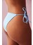Açık Mavi Basic Yandan Bağlama ve Fırfır Detaylı Bikini Altı 4
