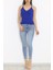 Arkası Çapraz Triko Bluz Saks - 6060.352. 4