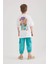 Erkek Çocuk Ikili Takım T-Shirt - Kargo Pantolon (Mint) 5