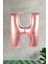 H Harfi Rose Gold Folyo Balon 100 cm 40 Inç 1 Metre Baş Harf Balon 1