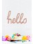 Rose Gold Hello Yazılı El Yazısı Folyo Balon 1