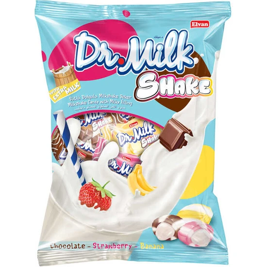 Elvan Dr. Milk Shake Mix Şeker 1000 Gr. (1 Poşet)