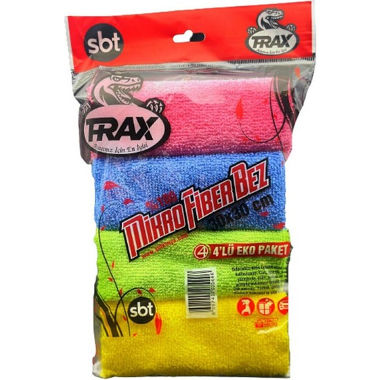 Trax Oto Cam ve Temizlik Bezi Nano Teknoloji Mikro Fiber Bez Eko Paket 4 Lü 30X30