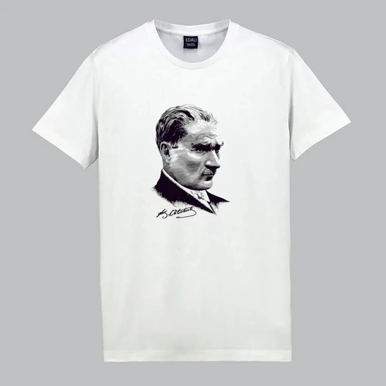 Atatürk ve Imza Baskılı Tshirt