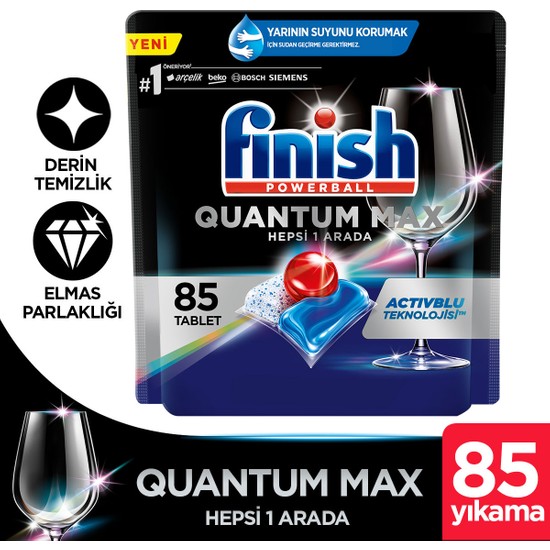 Finish Quantum Max Bulaşık Makinesi Deterjanı Tableti / Kapsülü 85 Yıkama