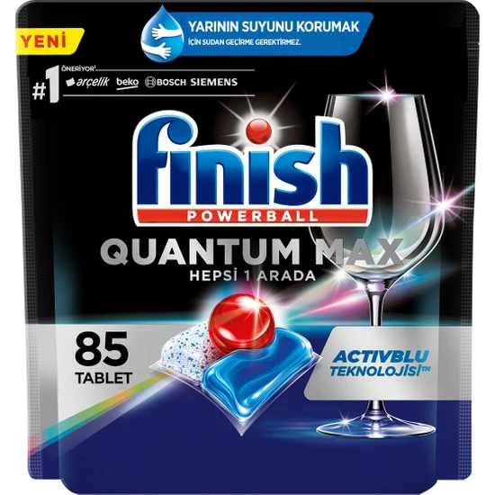 Finish Quantum Max Bulaşık Makinesi Deterjanı Tableti / Kapsülü 85 Yıkama