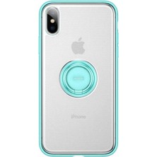 Baseus Dot Bracket Apple iPhone Xs /Apple iPhone x Yüzük Standlı Kılıf-Mavi