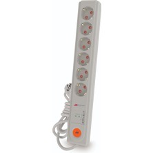 Mutlusan Ri-Tech Altılı Şok.kor. USB Anahtarlı Topraklı Grup Priz(Çocuk.kor.)(3x1.5 1.5 Mt)-Yeni