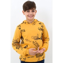 Cansın Mini Erkek Çocuk Kapşonlu Pano Baskılı Sweatshirt 4-14YAŞ 14011