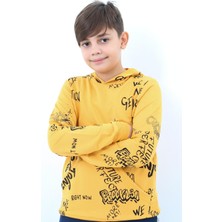 Cansın Mini Erkek Çocuk Kapşonlu Pano Baskılı Sweatshirt 4-14YAŞ 14011