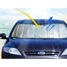 Figiza Araç Ön Cam Güneş Koruyucu Oto Araba Ön Cam Güneşliği Balonlu Metalize