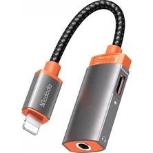 Mcdodo CA-6710 Lightning To 3.5mm Jack Audıo-Lightning Çoklayıcı Kablo - Gümüş