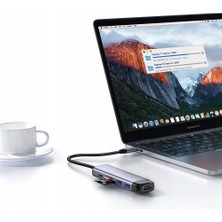 Mcdodo Hu-7740 6 In 1 Type C Hdmı+Usb-3.0 Pd 100W  Macbook Çevirici Çoklayıcı Adaptör-Gri