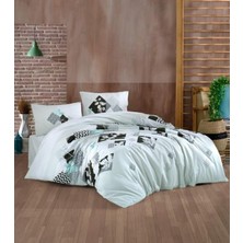 Kristal Çift Kişilik Ranforce Nevresim Takımı Cemre Mavi