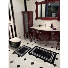 Brillant Tracy 2'li Lateks Kaymaz Taban Saçaksız Banyo Paspas Takımı