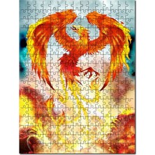 Cakapuzzle Anka Kuşu Fantezi Sanatı Afişi 120 Parça Puzzle Yapboz Mdf (Ahşap)