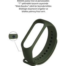 Deilmi Xiaomi Mi Band 5 6 Uyumlu Çelik Tokalı Spor Delikli Silikon Loop Kordon Kayış