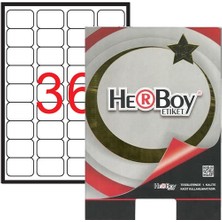 Herboy HB-1036 Beyaz Laser Etiket 45 mm x 30 mm