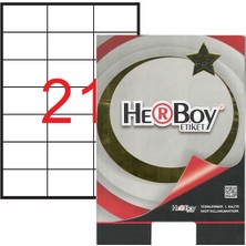 Herboy HB-1124 Beyaz Lazer Etiket 70 mm x 42,4 mm