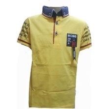 Petitox Çocuk Erkek Polo Yaka Baskılı T-Shirt 4023 - Sarı - 9 Yaş