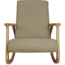 Asedia Ekol Naturel Gri Sallanan Sandalye Modern Dinlenme Emzirme Baba Tv Okuma Koltuğu Berjer