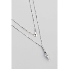 So CHIC Mızrak Figürlü 65 Cm Gümüş Erkek Kolye