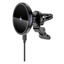 M.TK Moveteck Apple Uyumlu Araç Içi 15WOLT Magsafe Izgaralık Magnetik Telefon Tutucu 12-12PRO/MAX-13-13PRO-MAX iPhone