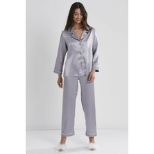 Pierre Cardin 1200 Kadın Ipek Saten Pijama Takım