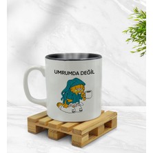 Bk Gift Umrumda Değil Tasarımlı Içi Siyah Renkli Kupa Bardak Model 1