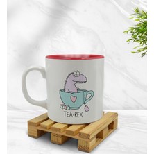 Bk Gift Tea Rex Tasarımlı Içi Kırmızı Renkli Kupa Bardak Model 1
