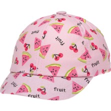 Miniko Kids Kitti 1015-01 Kız Bebek Desenli Kasketli Şapka 0-12 Ay