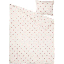 IKEA Çocuk Nevresim Takımı Tek Kişilik Kalpli  150X200/50X60 cm  Kız Çocuk