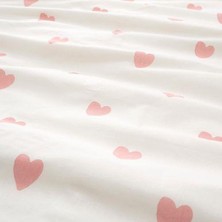 IKEA Çocuk Nevresim Takımı Tek Kişilik Kalpli  150X200/50X60 cm  Kız Çocuk