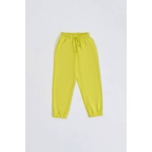 RECOLOR Organik Cepli Bağcıklı Erkek Çocuk Eşofman Altı - Sarı - 12-14