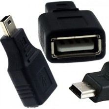 5 Pin Mini USB Erkek USB Dişi Aparat Oto Teyp Flash Bellek Mini USB Otg Dönüştürücü