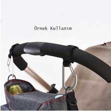 Revu Baby Puset Kancası Bebek Arabası Askı Aparatı Metal Malzeme Bebek Arabası Kancası 10 cm