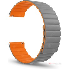 AktarMobile Samsung Gear S2 Uyumlu Magnetik Silikon Kordon Çift Renkli Mıknatıslı Premium Kayış