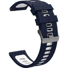 AktarMobile Huawei Watch Gt 2 42 mm Uyumlu Silikon Kordon Çizgili Spor Tasarım Renkli Delikli Spor Kayış