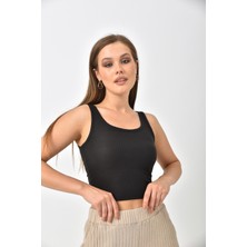 Moviment Siyah Örme Askılı Büstiyer