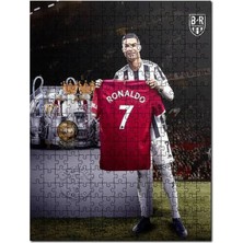 Cakapuzzle Cristiano Ronaldo Forma Kupa Gösteriyor 255 Parça Puzzle Yapboz Mdf (Ahşap)