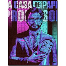 Cakapuzzle La Casa De Papel Profesör ve Maskesi 120 Parça Puzzle Yapboz Mdf (Ahşap)