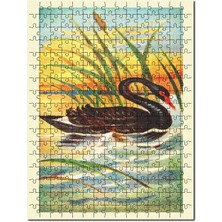 Cakapuzzle Siyah Kuğu Kuşu 120 Parça Puzzle Yapboz Mdf (Ahşap)